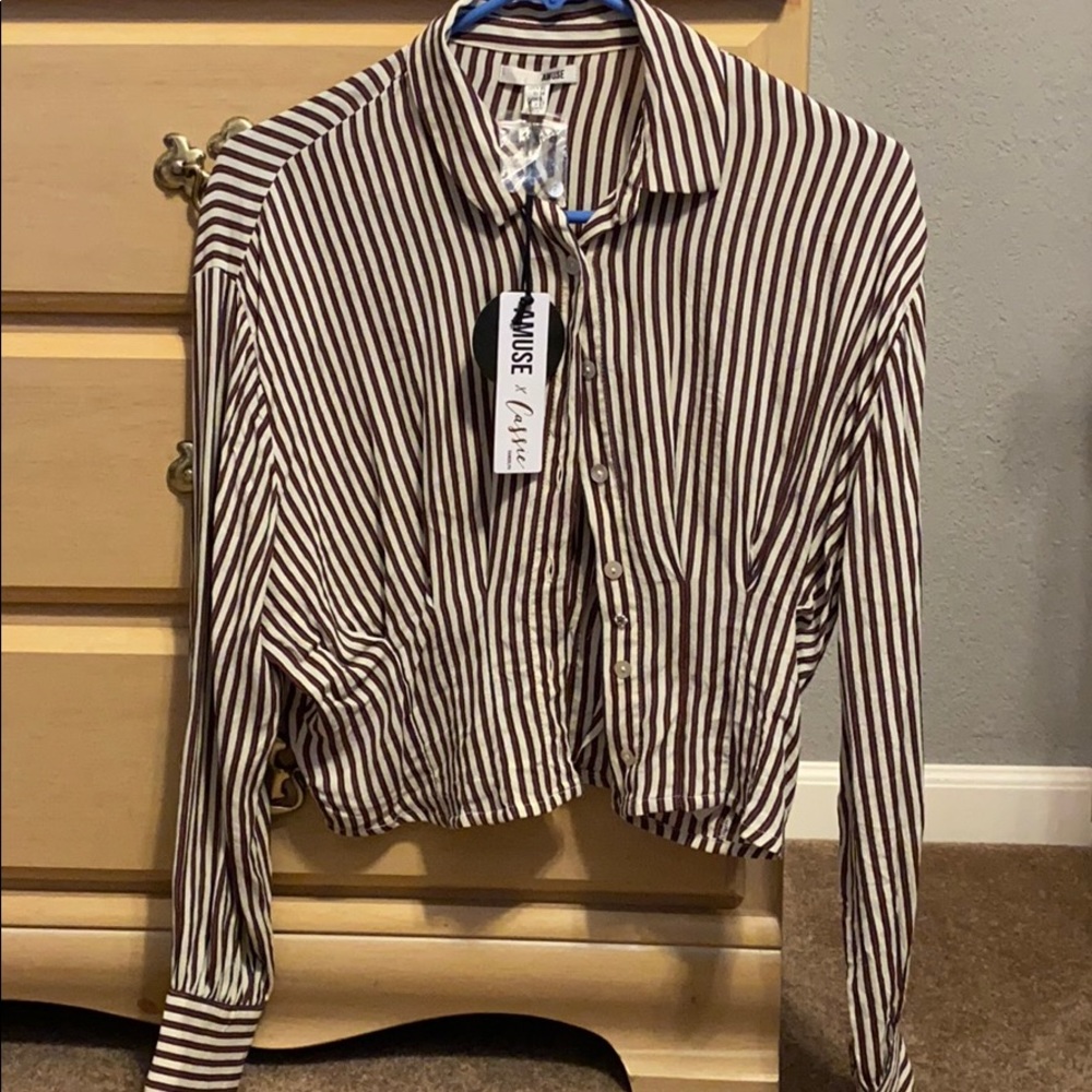 Amuse Society Kala Button Up Blouse